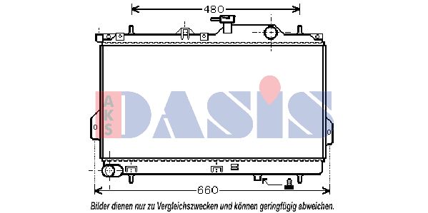 AKS DASIS Радиатор, охлаждение двигателя 560017N